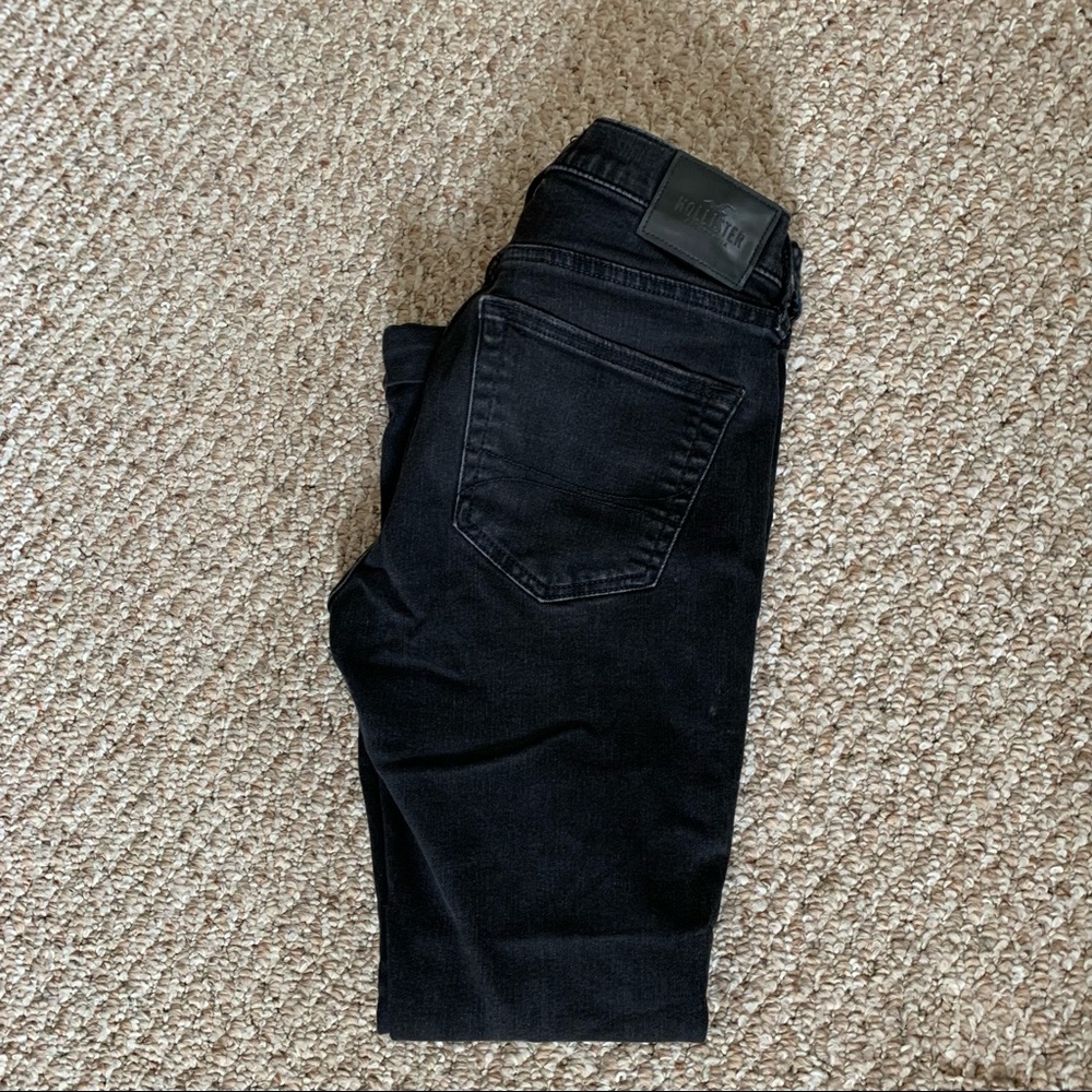hollister men’s black skinny jeans
